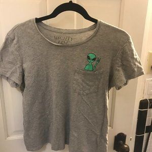 T-shirt style Crop Top with cute alien pocket detail